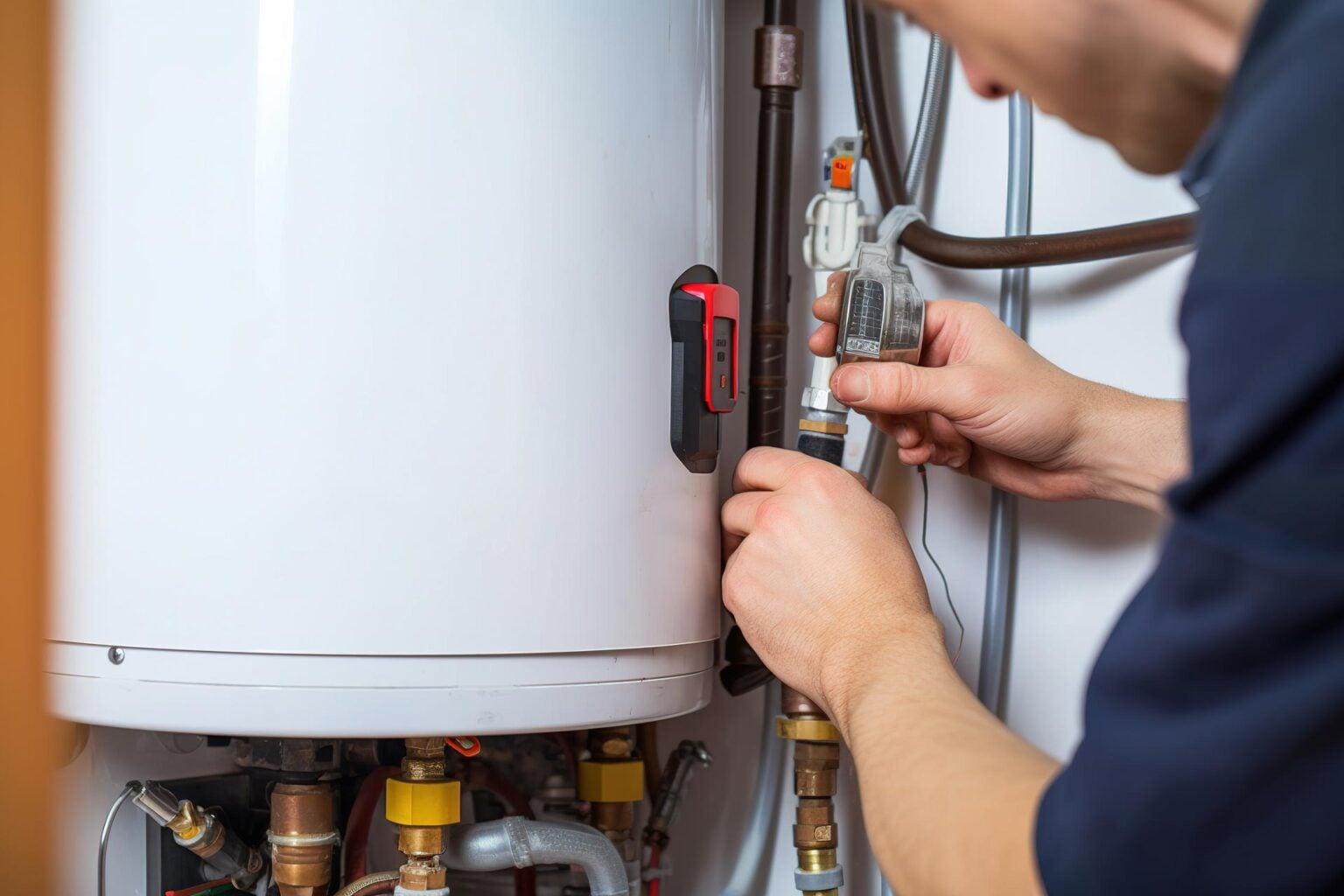 A-technician-performing-an-installation-of-a-water-heater-1536x1024 - RA Hoy Heating & Air Conditioning